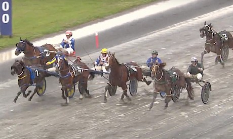 Prince Lincoln, widest, sprints hard and looks the winner 100 metres out but only battled late.