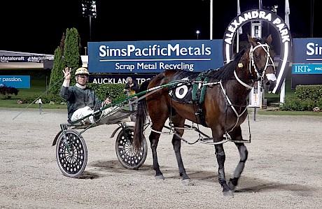 David Butcher salutes after winning on Frankie Major last week.