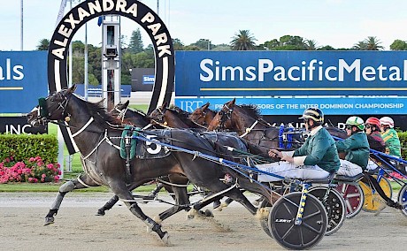 Neptune gets the better of Lincoln River very late in a busy finish. PHOTO: Megan Liefting/Race Images.