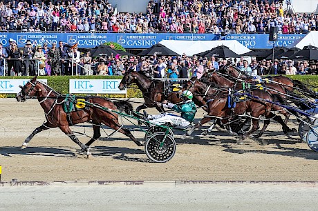 Copy That scored back-to-back wins in the New Zealand Trotting Cup in November. PHOTO: Ajay Berry/Race Images.