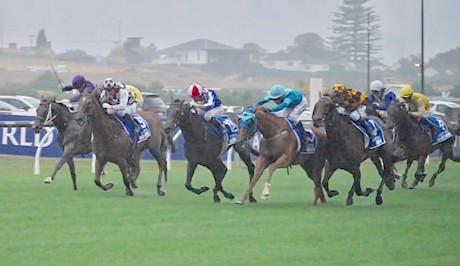 Platinum Attack, inner, stakes his late claim in the Railway.