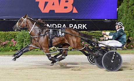 Prince Lincoln, outer, and Lincoln Lover are in perfect pacing unison near the finish. PHOTO: Megan Liefting/Race Images.